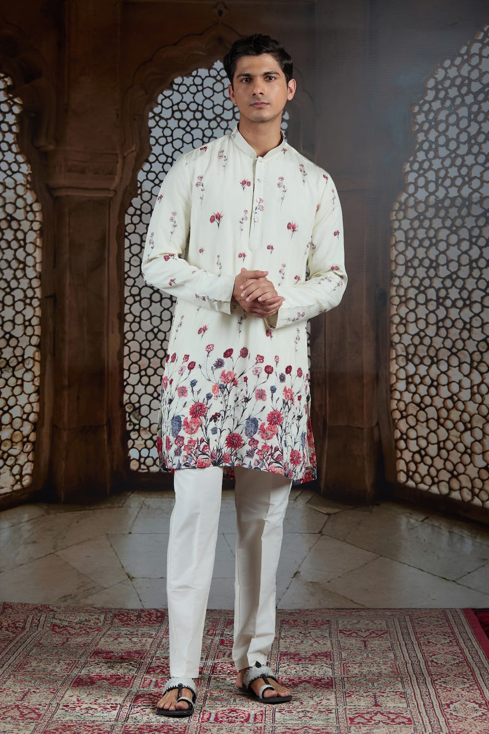 Bloom Burst Kurta in Modal Silk
