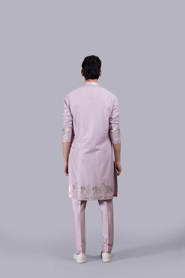 LILAC SILK KURTA SET