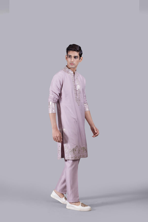 LILAC SILK KURTA SET