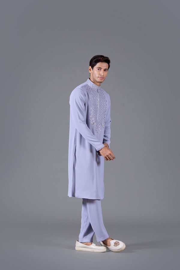 Ethereal Lilac Boomariyo Kurta Set