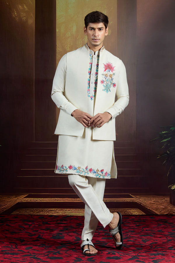 Regal Bloom Ivory Bundi Set