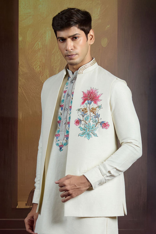 Regal Bloom Ivory Bundi Set