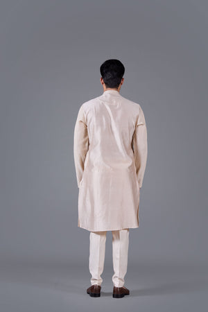 Opulent Cream Silk Kurta
