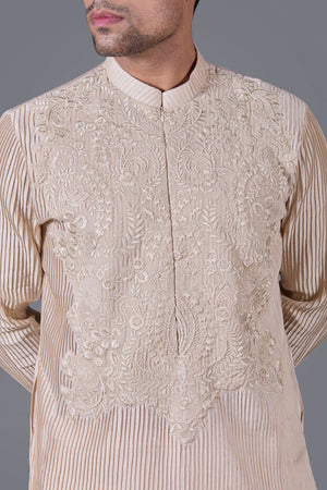 Opulent Cream Silk Kurta