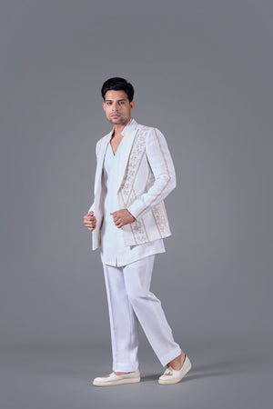 Celestial Charm White Indo-western