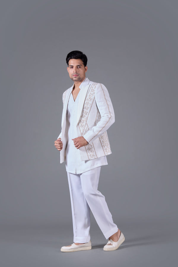 Celestial Charm White Indo-western