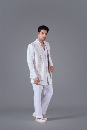 Celestial Charm White Indo-western