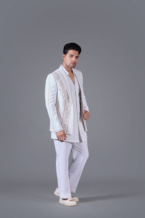Celestial Charm White Indo-western