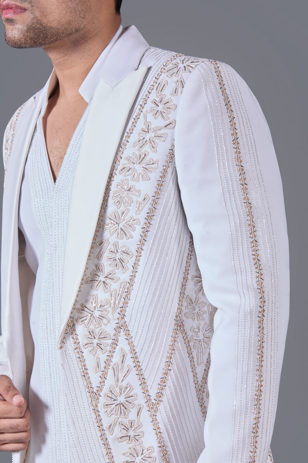 Celestial Charm White Indo-western