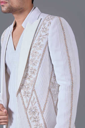 Celestial Charm White Indo-western