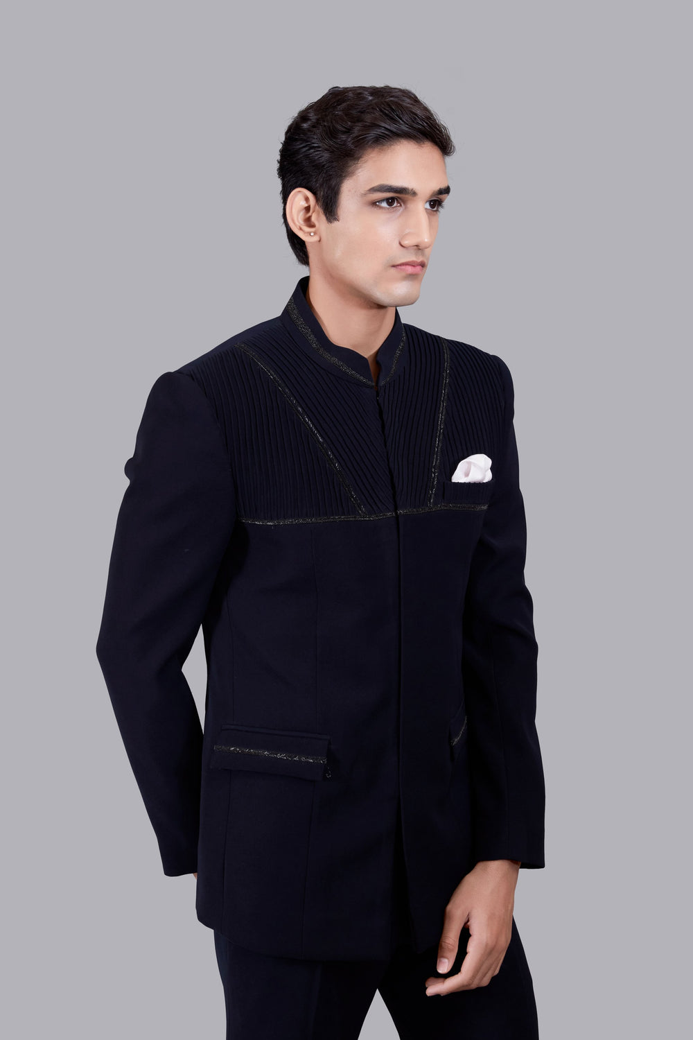 NAVY BLUE BOOMARIYO PINTEX WORK JODHPURI