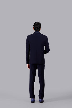 NAVY BLUE BOOMARIYO FRENCH KNOT WORK JODHPURI