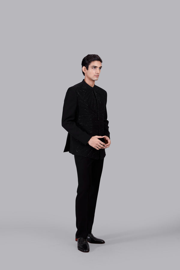 BLACK BOOMARIYO CUTDANA WORK JODHPURI