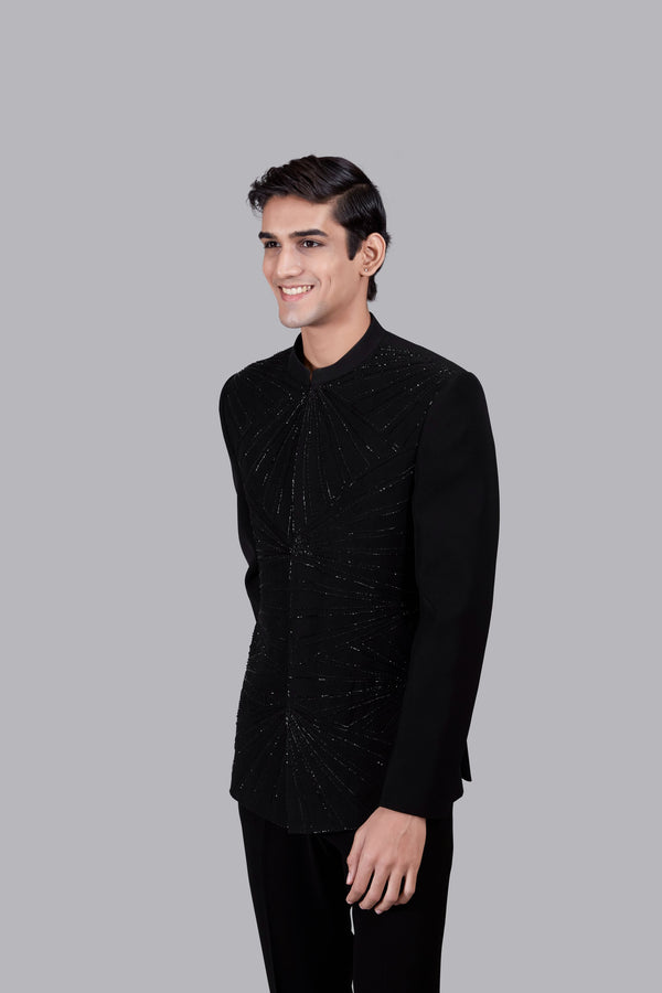 BLACK BOOMARIYO CUTDANA WORK JODHPURI