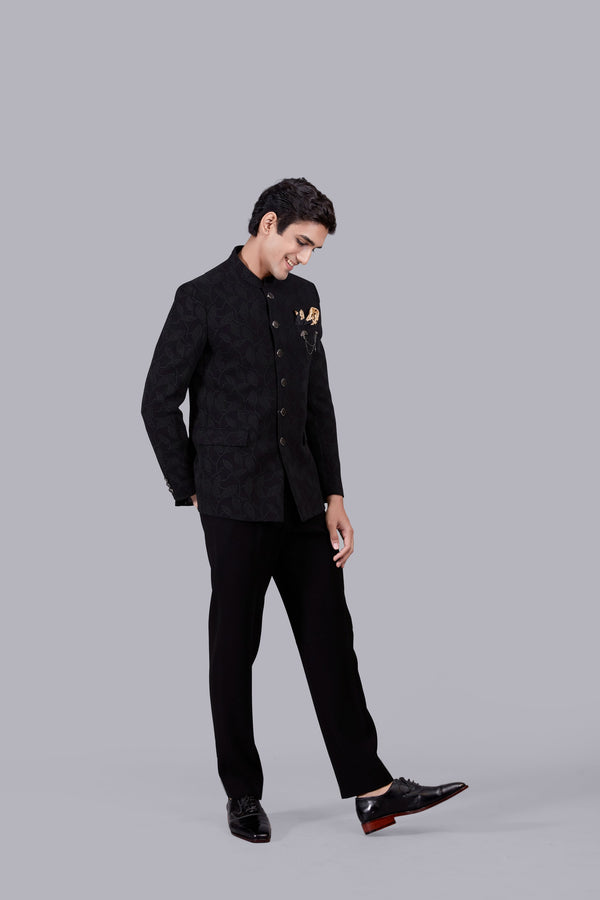 BLACK BOOMARIYO RUBBER PRINT JODHPURI