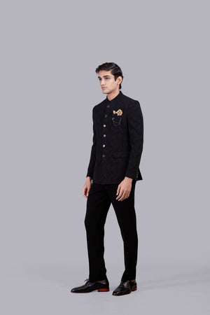 BLACK BOOMARIYO RUBBER PRINT JODHPURI