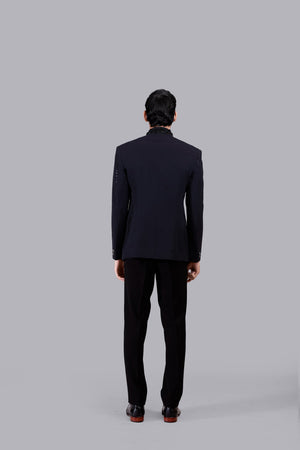 NAVY BLUE BOOMARIYO PEARL WORK JODHPURI