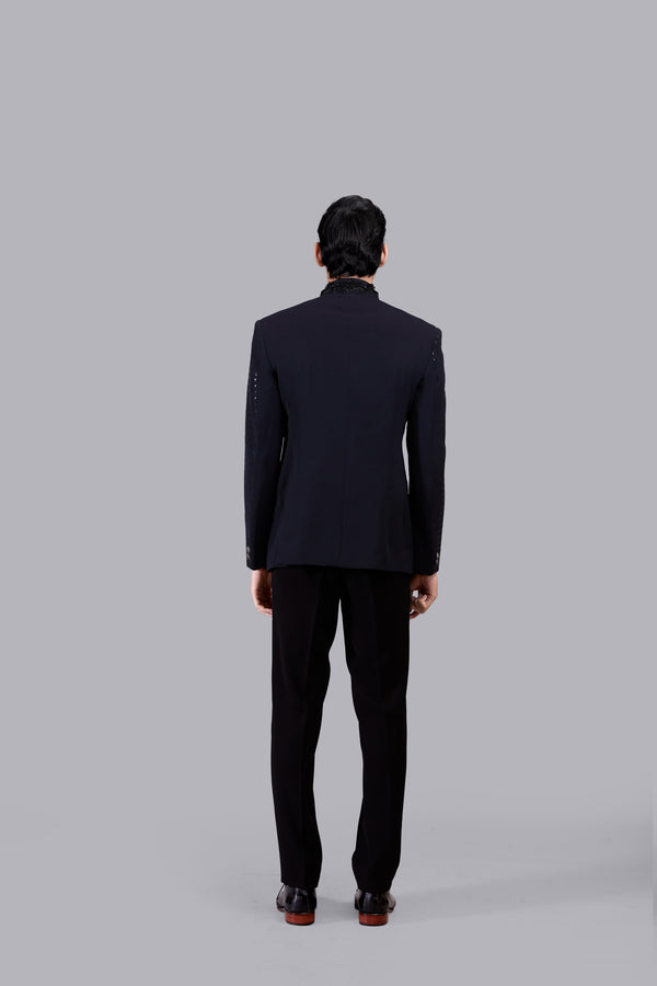 NAVY BLUE BOOMARIYO PEARL WORK JODHPURI