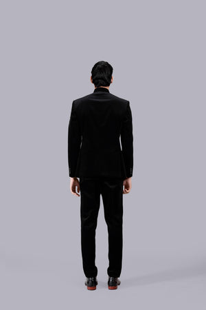 BLACK ITALIAN COTTON VELVET CUTDANA WORK JODHPURI