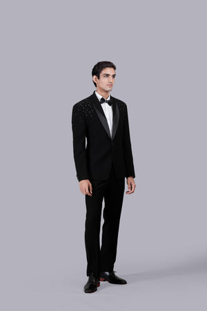 BLACK BOOMARIYO DIAMOND WORK SUIT