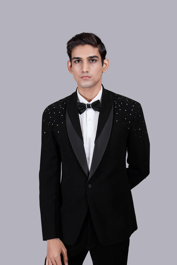 BLACK BOOMARIYO DIAMOND WORK SUIT