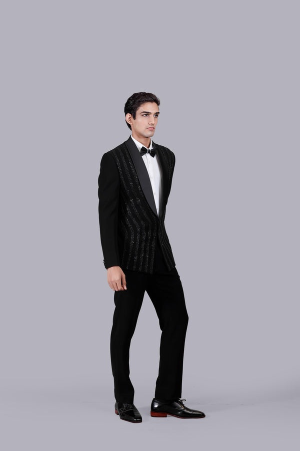 BLACK BOOMARIYO HAND WORK SUIT