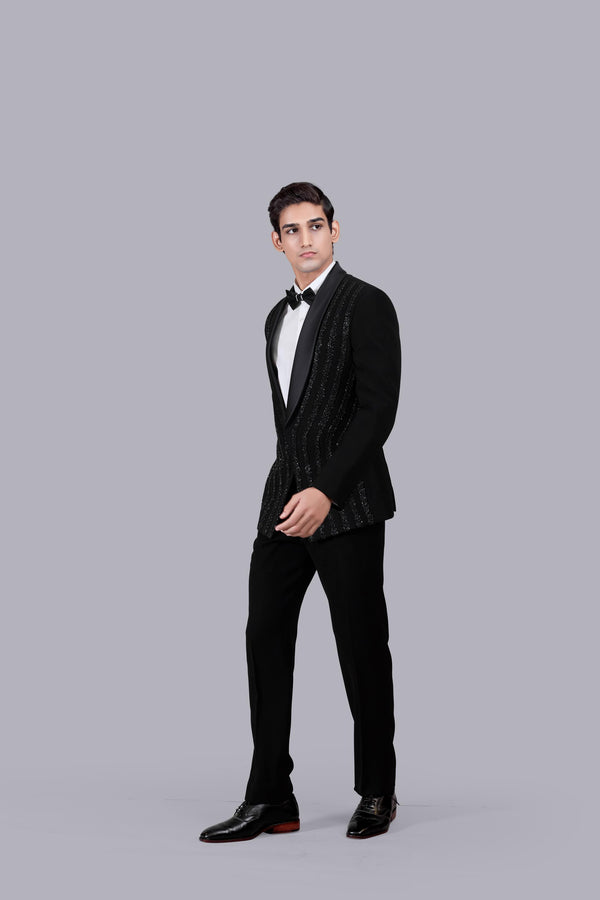 BLACK BOOMARIYO HAND WORK SUIT