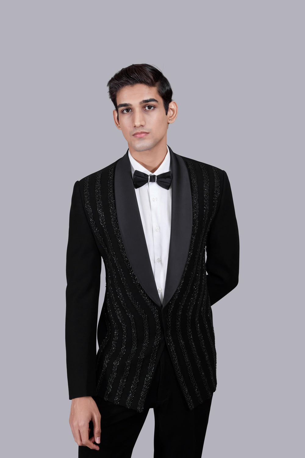BLACK BOOMARIYO HAND WORK SUIT