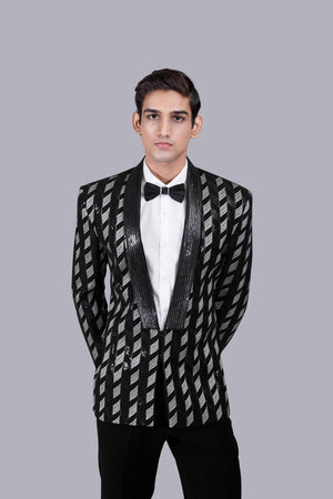 BLACK BOOMARIYO THREAD WORK SUIT
