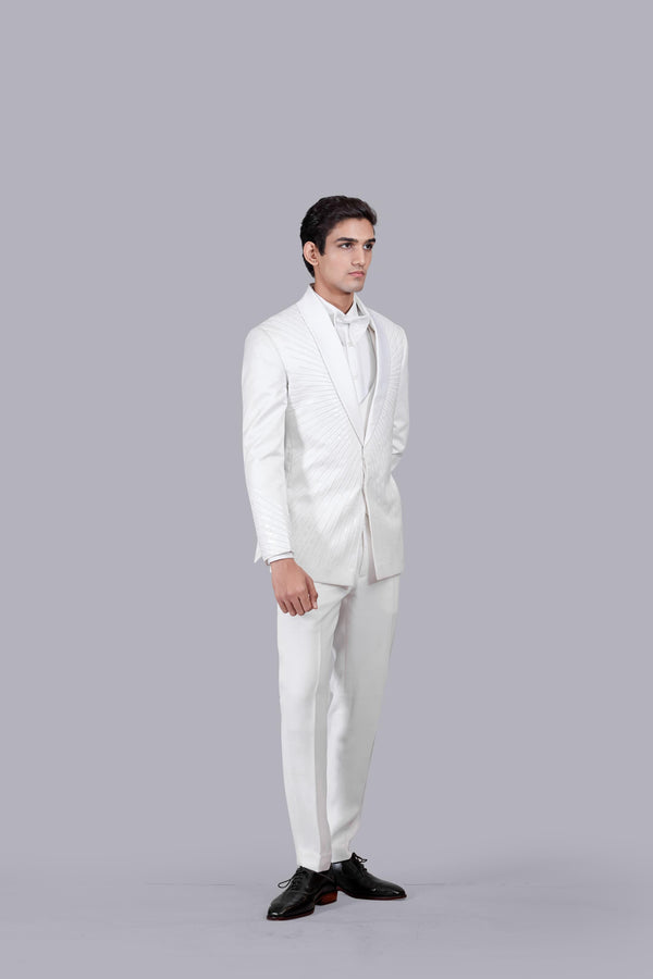 WHITE BOOMARIYO TAPPING WORK SUIT