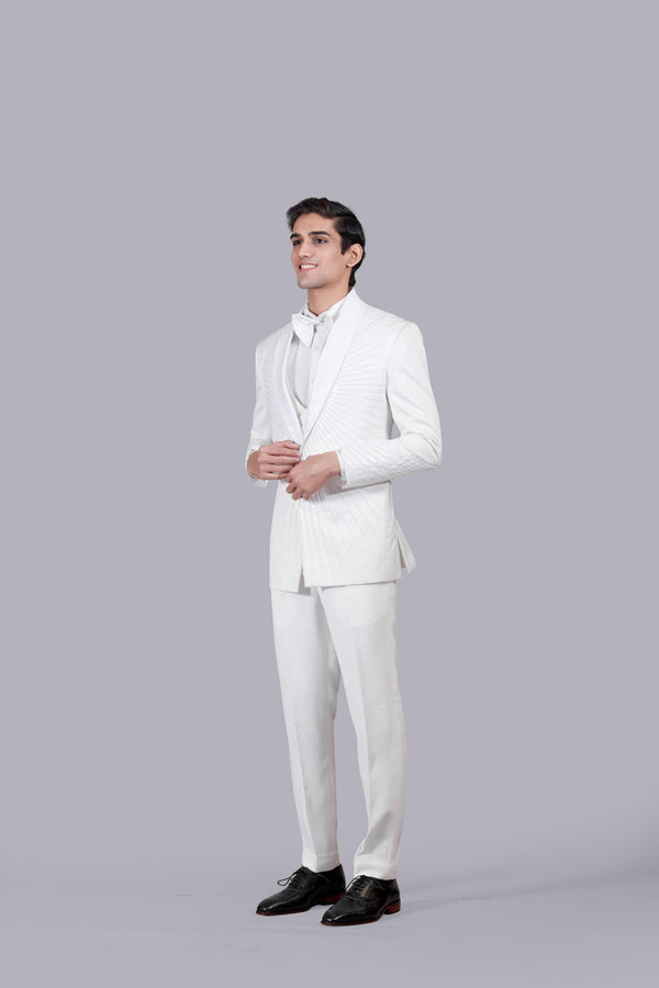 WHITE BOOMARIYO TAPPING WORK SUIT