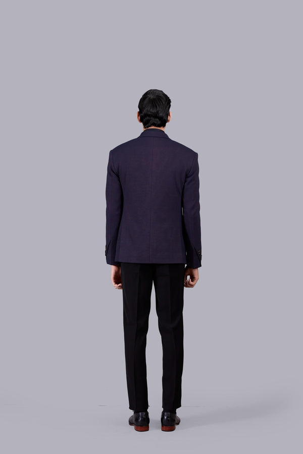 WINE ITALIAN WOOL PLAIN BLAZER
