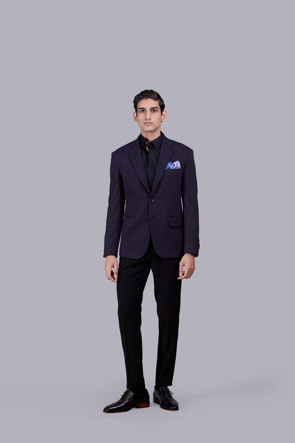 WINE ITALIAN WOOL PLAIN BLAZER
