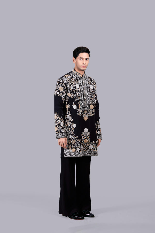 BLACK BOOMARIYO GOLD HAND KURTA