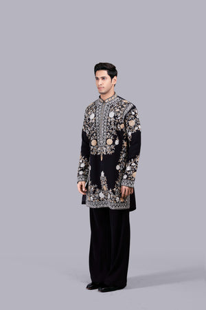 BLACK BOOMARIYO GOLD HAND KURTA