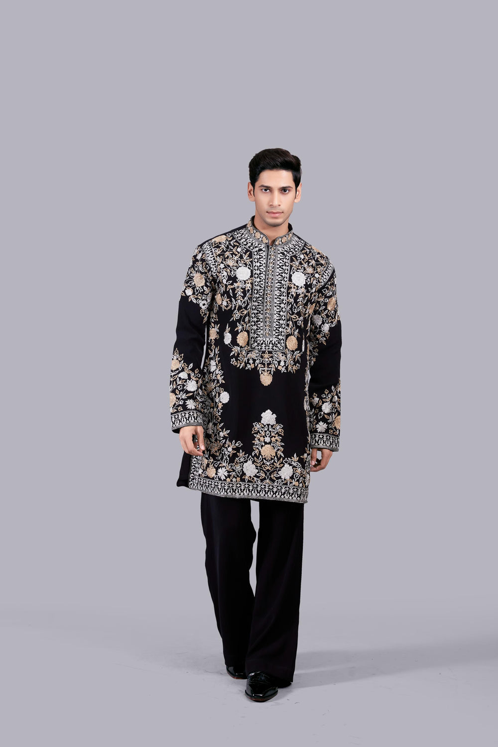 BLACK BOOMARIYO GOLD HAND KURTA